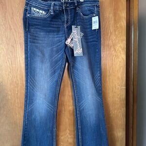 Soundgirl Dark Blue Boot Cut Jeans